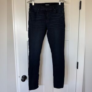 Express Dark Blue Super Soft Stretch Mid Rise Legging